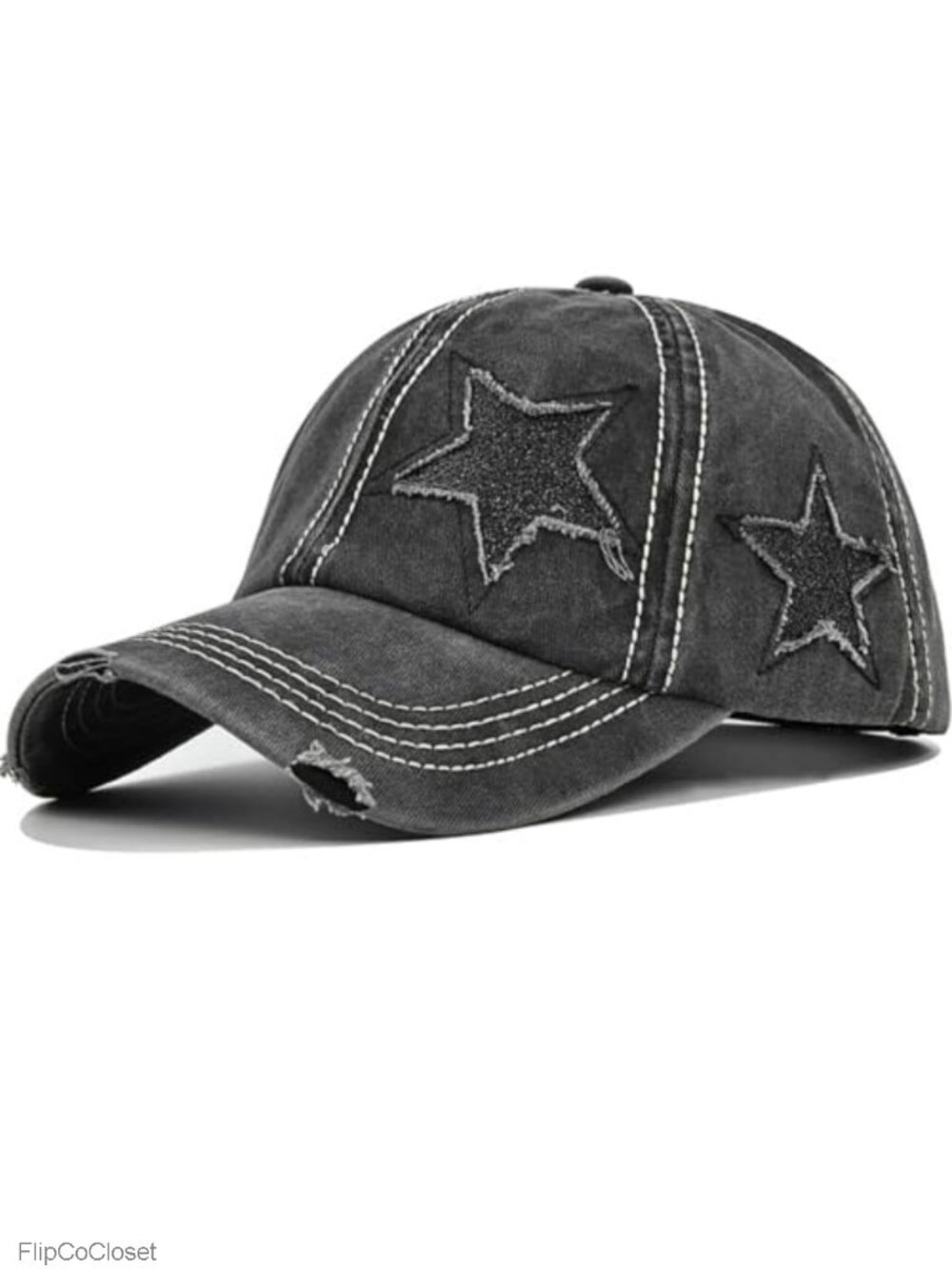 Ponytail Baseball Cap Women High Bun Hats Washed Cotton Adjustable